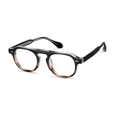 Round Black/Tortoiseshell Eyeglasses