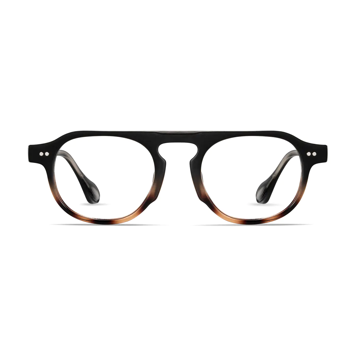 Round Black/Tortoiseshell Eyeglasses