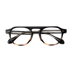 Round Black/Tortoiseshell Eyeglasses