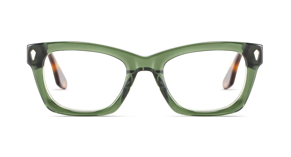 Rectangle Green Eyeglasses