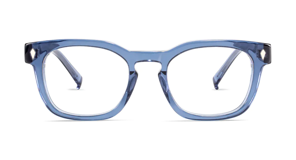 Square Blue Eyeglasses