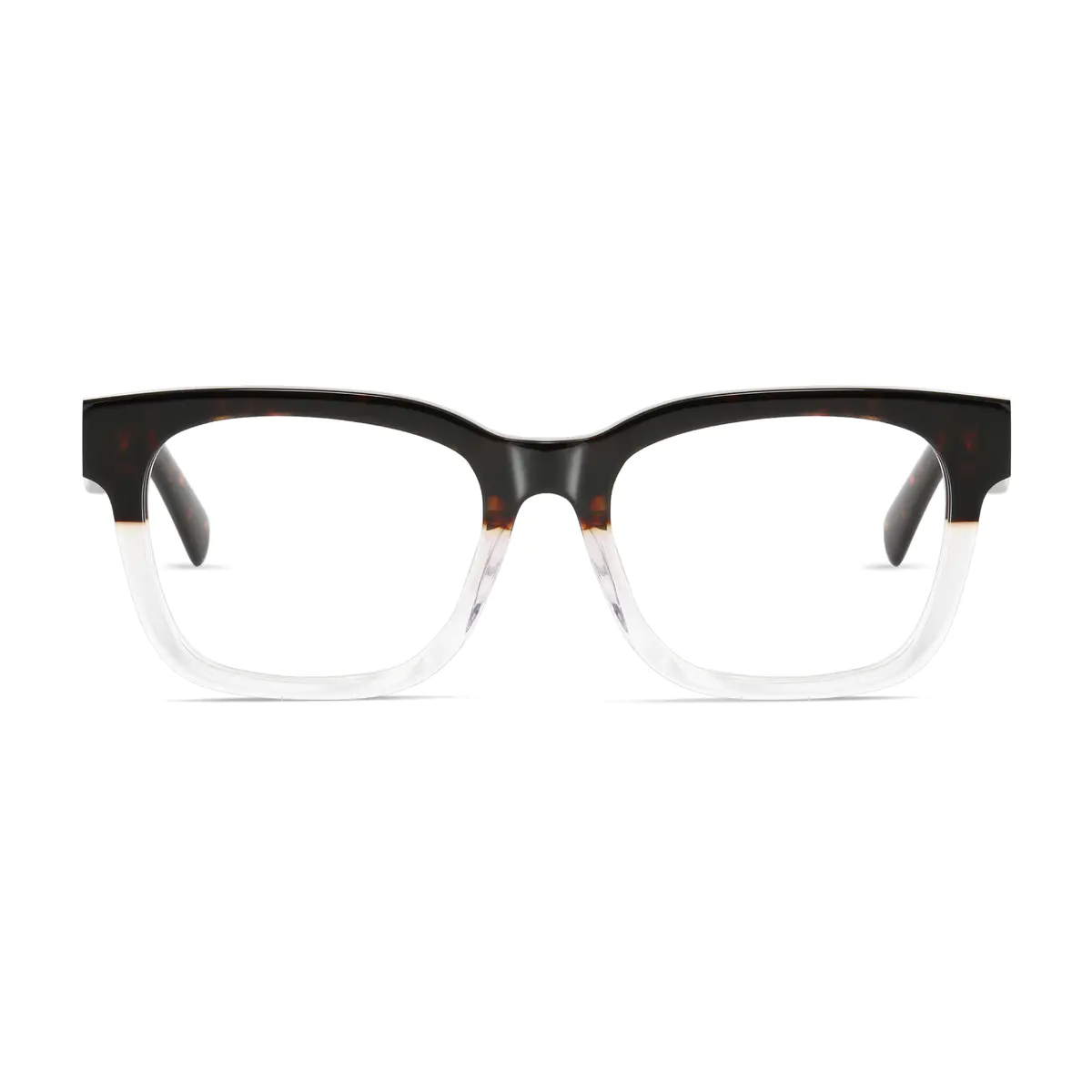 Rectangle Tortoiseshell/Clear Eyeglasses