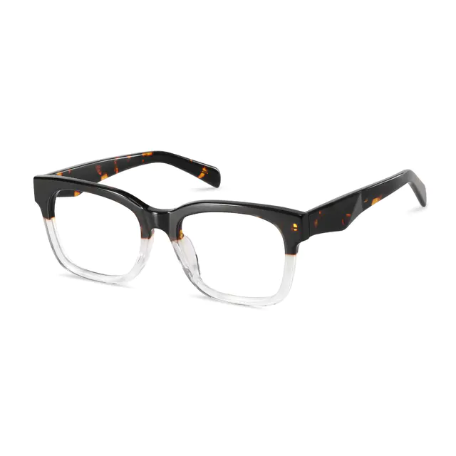 Rectangle Tortoiseshell/Clear Eyeglasses