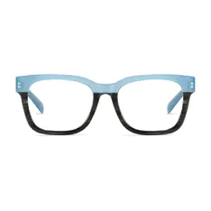 Rectangle Black/Blue Eyeglasses