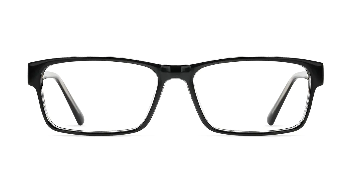 Rectangle Black/Clear Eyeglasses