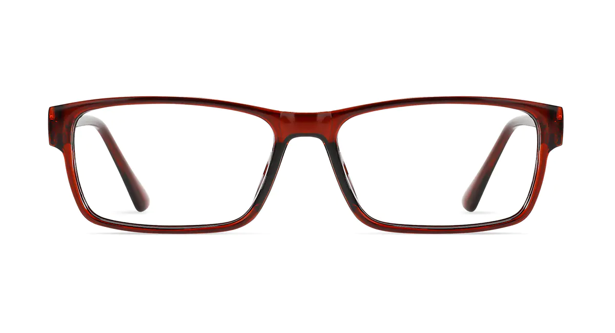 Rectangle Red Eyeglasses