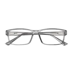Rectangle Transparent Gray Eyeglasses