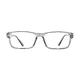 Rectangle Transparent Gray Eyeglasses