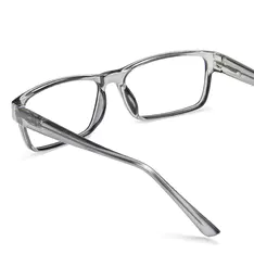 Rectangle Transparent Gray Eyeglasses
