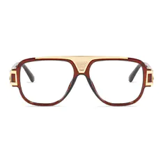 Aviator Light Brown Eyeglasses