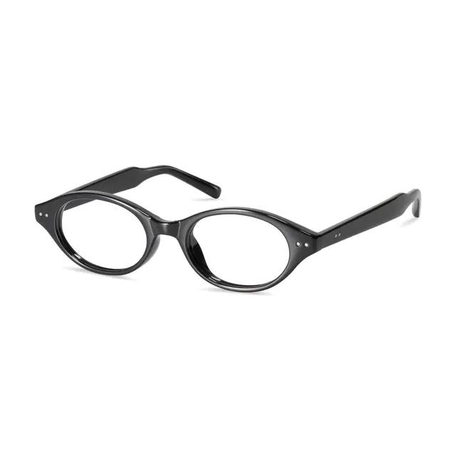 Oval Black Eyeglasses