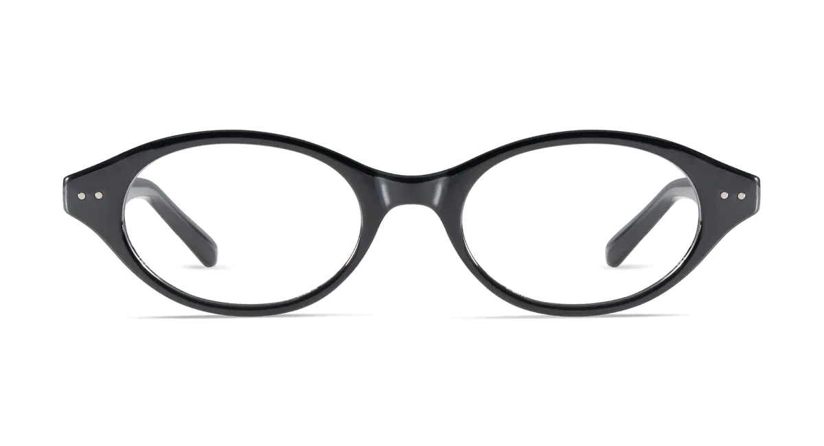 Oval Black Eyeglasses