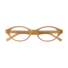 Oval Light Brown Eyeglasses