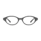 Oval Transparent Gray Eyeglasses