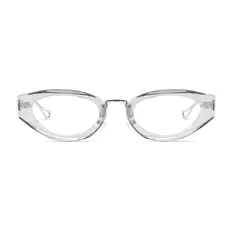 Cat-eye Transparent Gray Eyeglasses