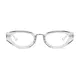 Rectangle Transparent Gray Eyeglasses