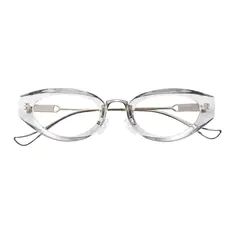Cat-eye Transparent Gray Eyeglasses