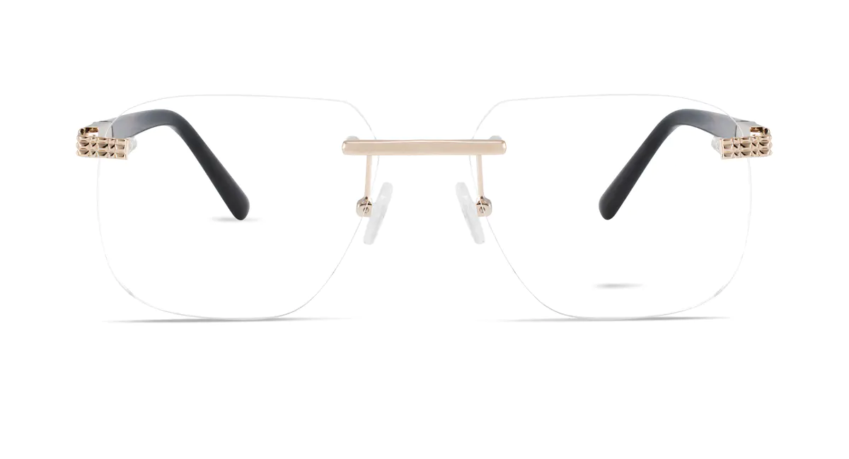 Square Gold Eyeglasses