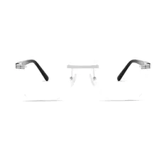Square Silver Eyeglasses