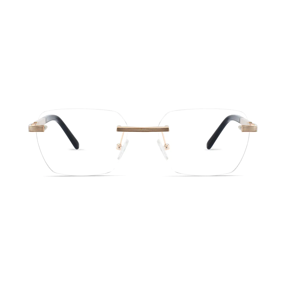 Rectangle Gold Eyeglasses