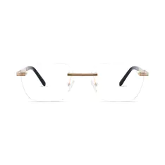 Rectangle Gold Eyeglasses