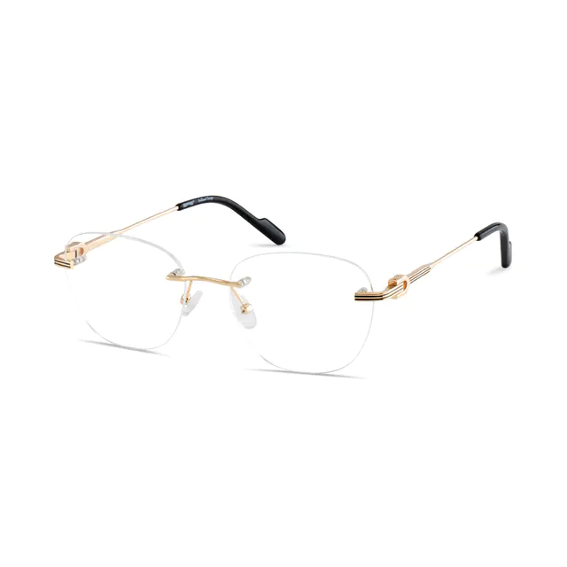 Oval Gold Eyeglasses