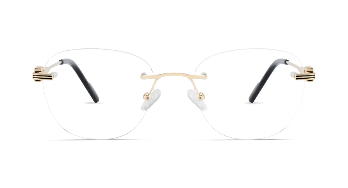 Oval Gold Eyeglasses