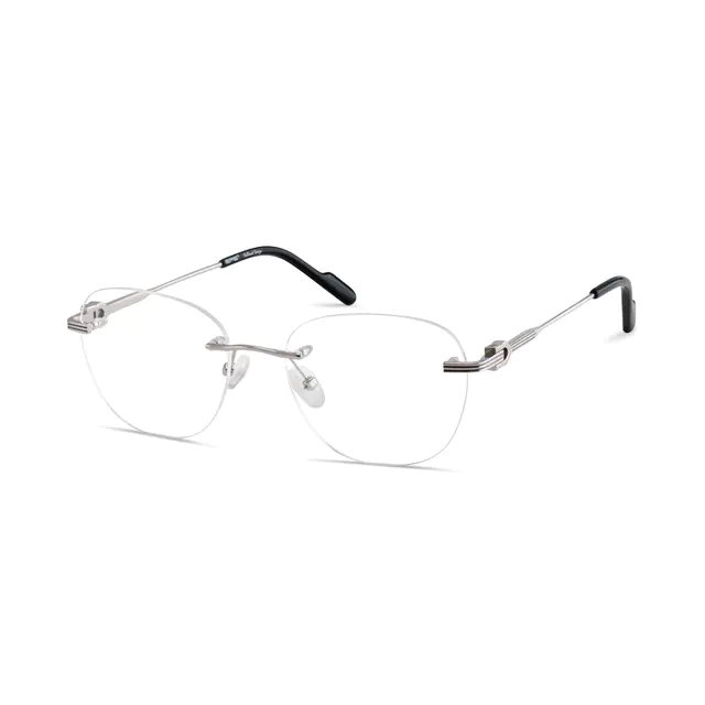 Oval Silver Eyeglasses