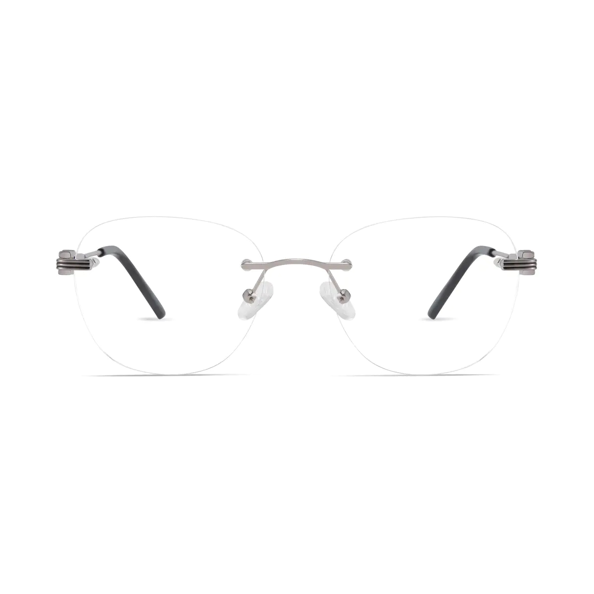 Oval Silver Eyeglasses