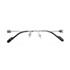 Oval Silver Eyeglasses