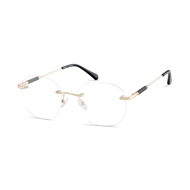 Square Gold Eyeglasses