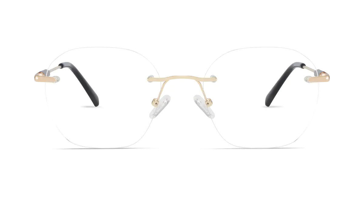 Square Gold Eyeglasses