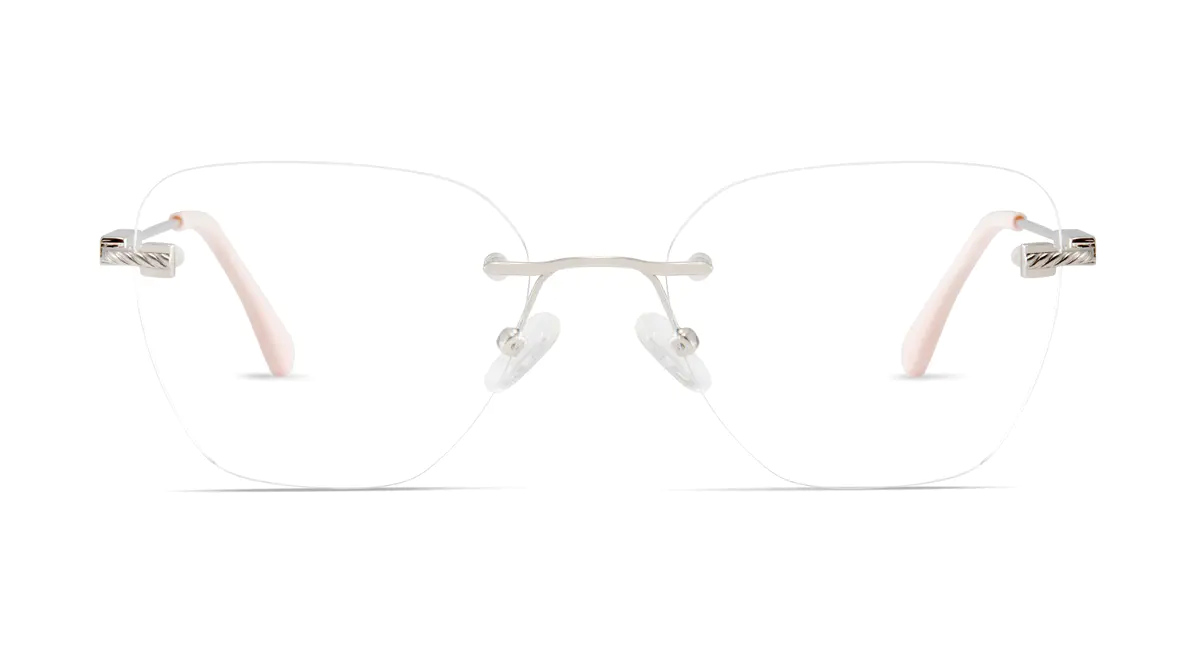 Square Pink Eyeglasses