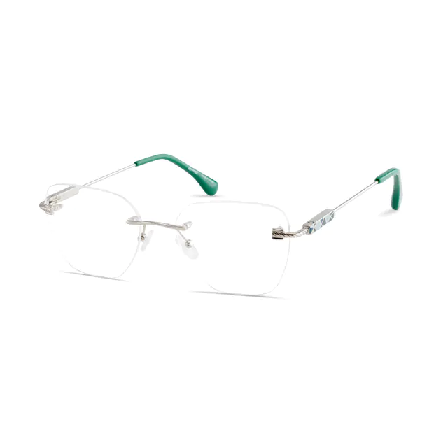 Square Green Eyeglasses