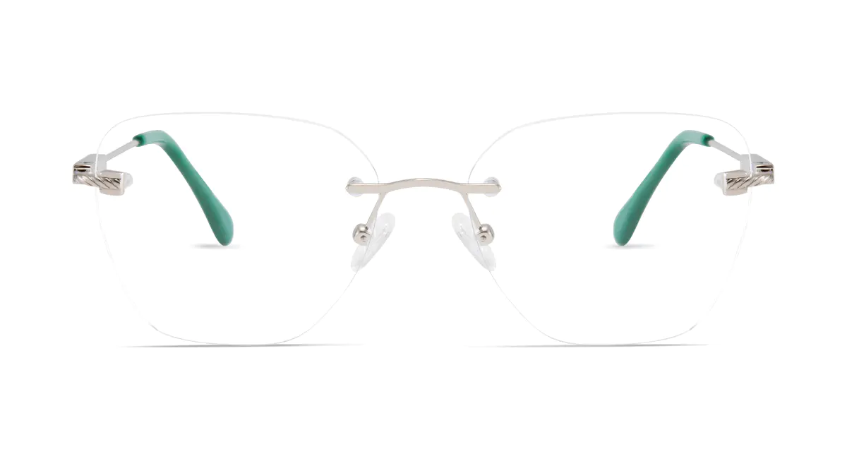 Square Green Eyeglasses