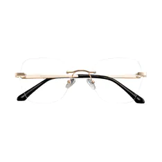 Square Gold Eyeglasses