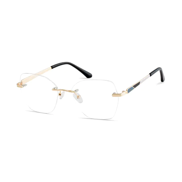 Square Gold Eyeglasses