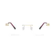 Square Gold Eyeglasses