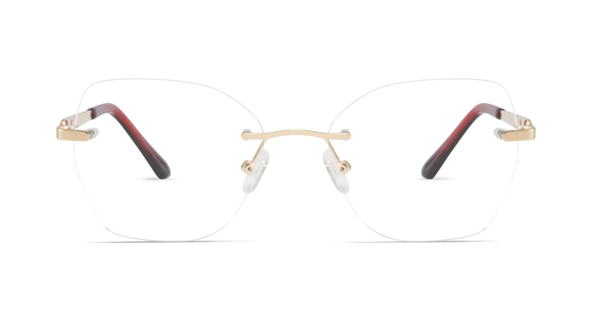 Square Gold Eyeglasses