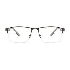 Rectangle Gray Eyeglasses