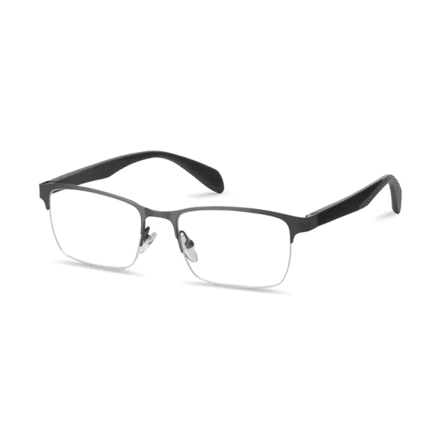 Rectangle Gray Eyeglasses