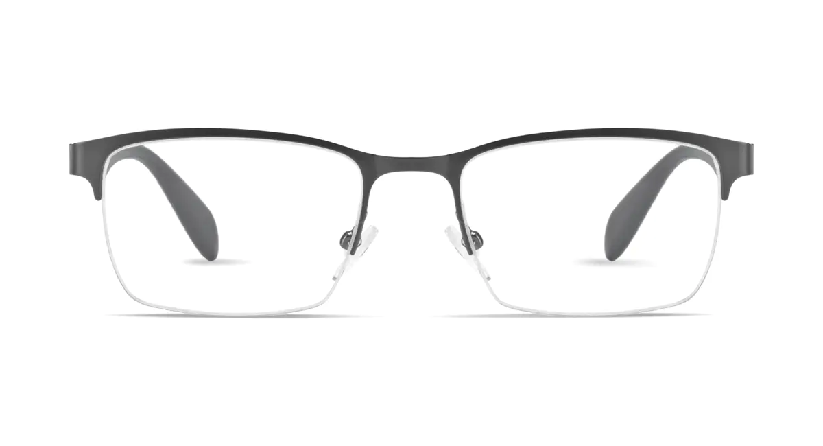 Rectangle Gray Eyeglasses
