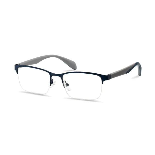Rectangle Blue Eyeglasses