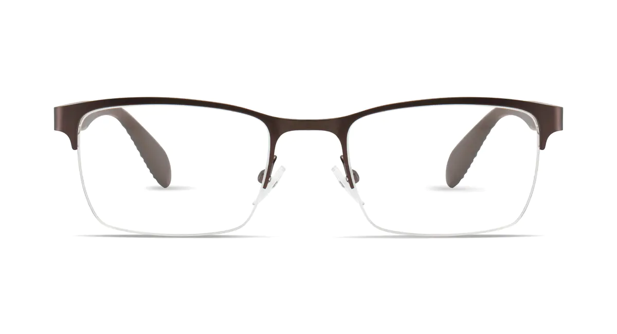 Rectangle Brown Eyeglasses