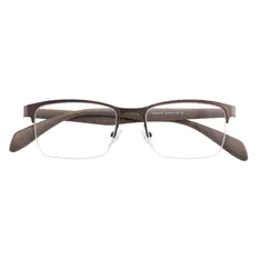 Rectangle Brown Eyeglasses