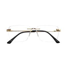 Rectangle Gold Eyeglasses
