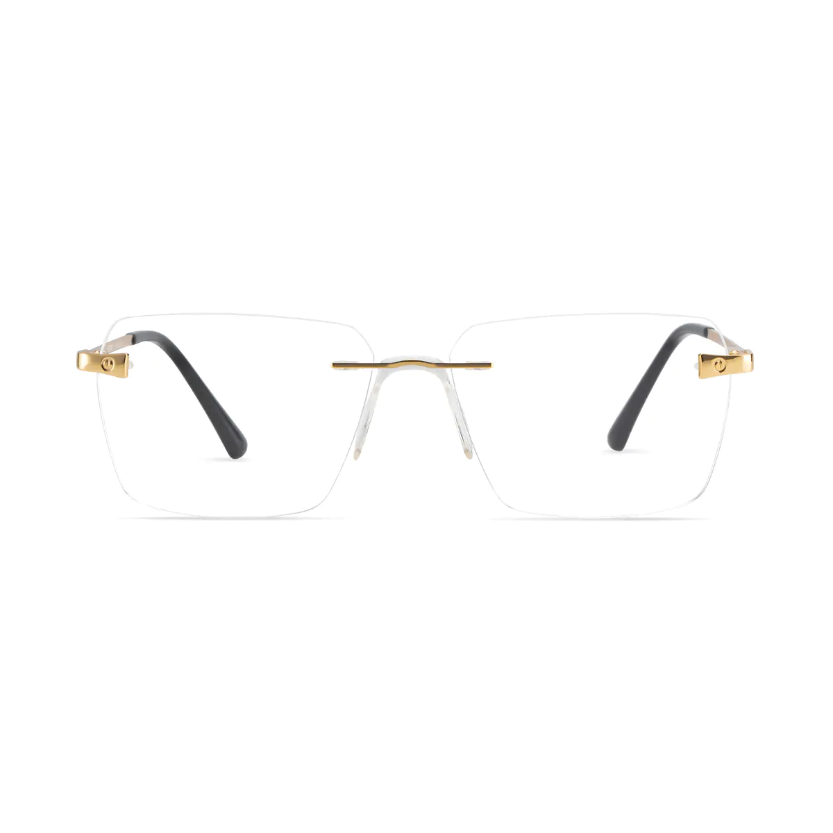 Rectangle Gold Eyeglasses