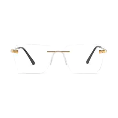Rectangle Gold Eyeglasses