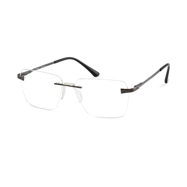Rectangle Silver Eyeglasses