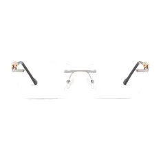 Rectangle Silver Eyeglasses